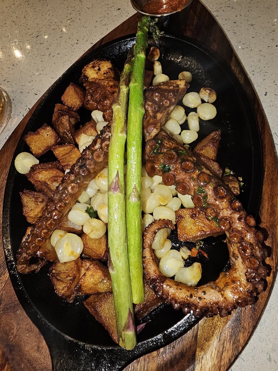 Grilled Octopus with Potatoes and Asparagus