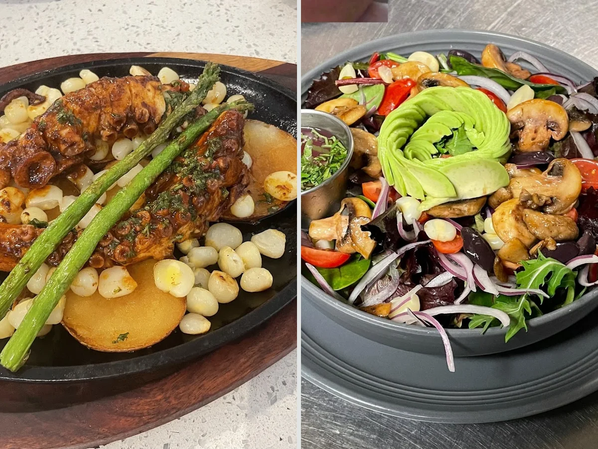 Peruvian restaurant dining room with table service